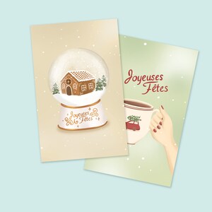 Paquet de 6 cartes de souhaits imprimées - 5 x 7 pouces
