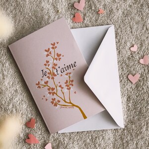 Carte de souhaits imprimée - Saint-Valentin - 5 x 7 pouces