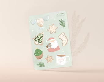 Sticker sheet illustration - Christmas - 5 x 7 inches