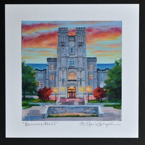 VIRGINIA TECH Print / College Art Print / Virginia Tech Fine Art Print