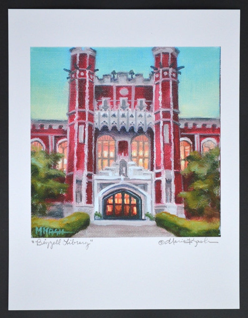 UNIVERSITY of OKLAHOMA Print / College Art Print / OU Fine Art Etsy