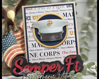 Officially Licensed Handmade USMC Cards