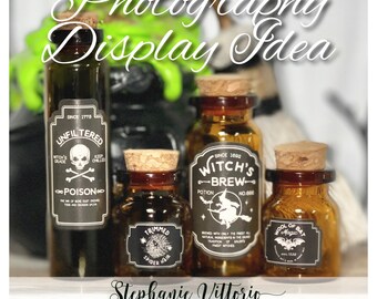 Halloween Decor - Mini Potion Bottles