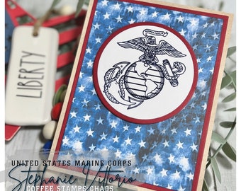 Classic Marine Corps Card • Timeless EGA Design • Honor & Tradition