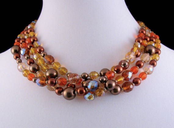 Joan Rivers Czech Glass Bead Torsade Necklace 18"… - image 2