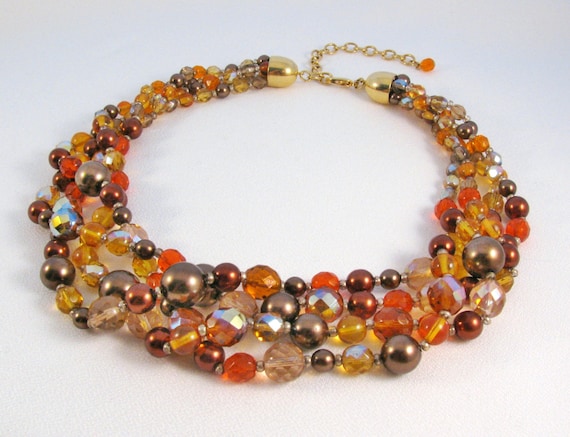 Joan Rivers Czech Glass Bead Torsade Necklace 18"… - image 1
