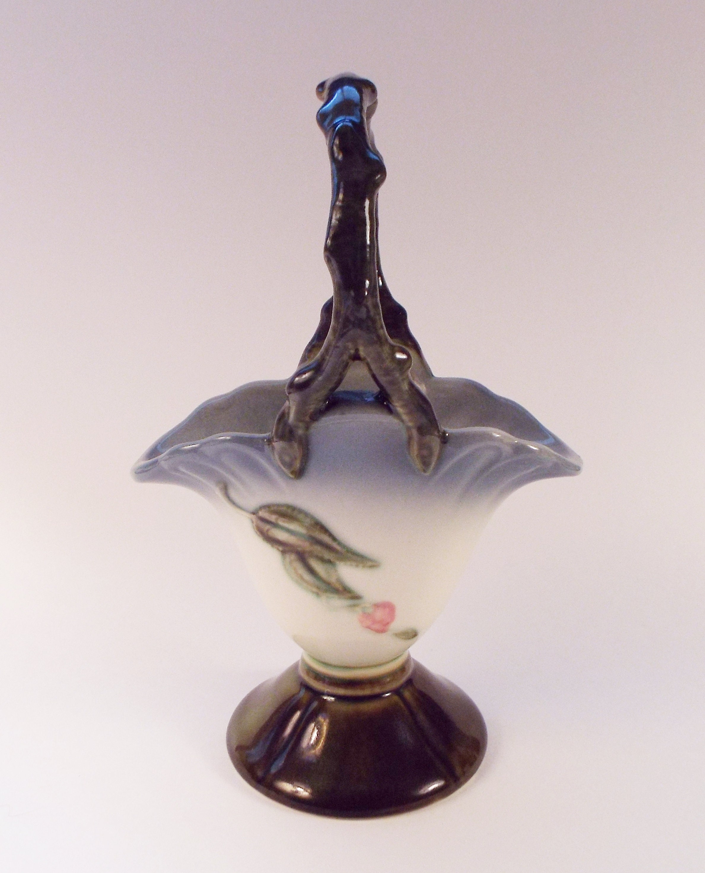 Hull Pottery Woodland Basket Vase W9 8 3/4 Art Etsy