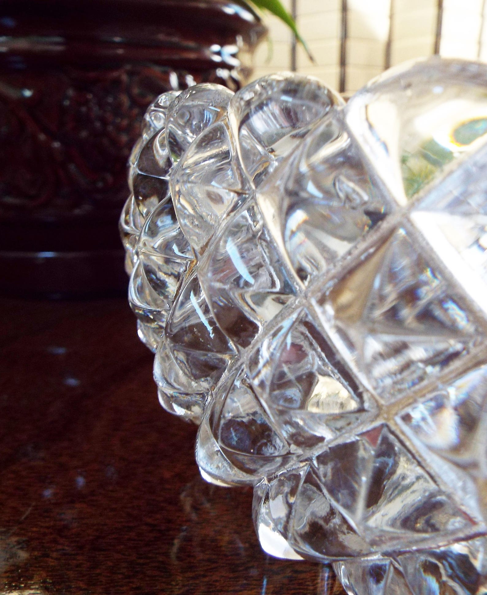 Vintage/antique Round Pattern Glass Bowl Centerpiece Bowl Fruit Bowl Etsy