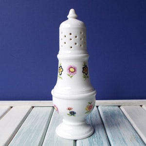 Vintage Porcelain Sugar Shaker / Muffineer With Florals EXC!