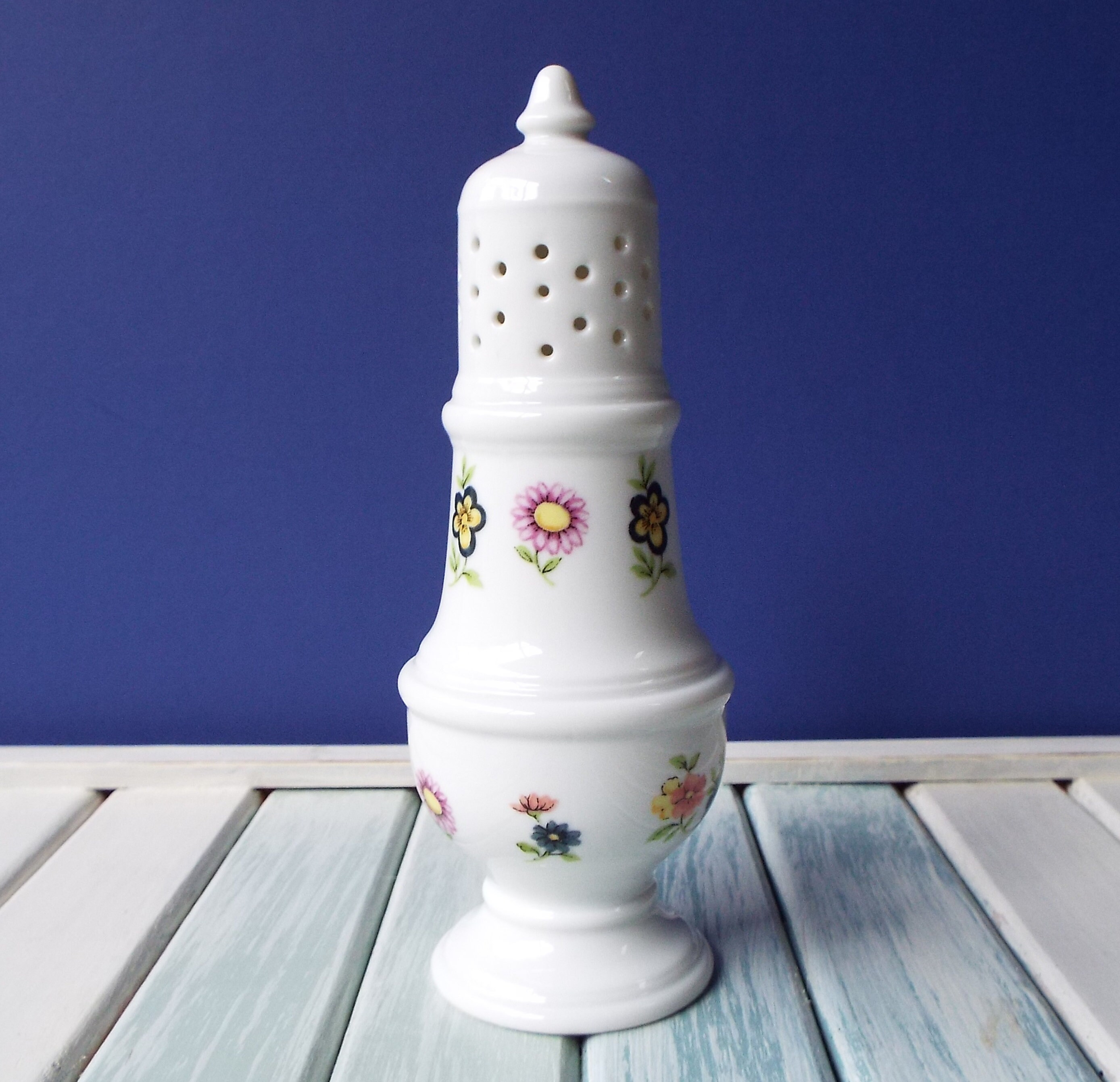 Vintage Porcelain Sugar Shaker / Muffineer With Florals EXC Etsy