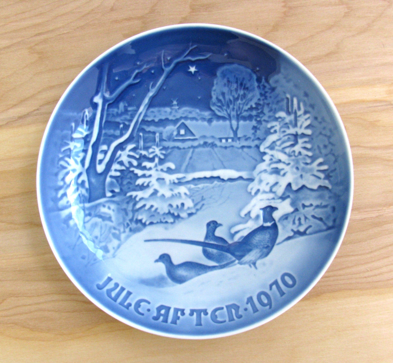 1970 Bing & Grondahl B G Christmas Plate Pheasants In Etsy