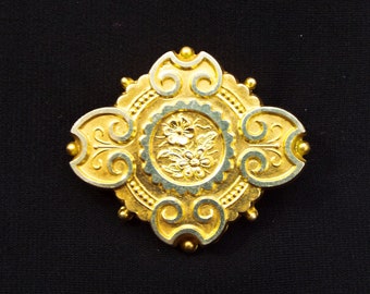 Antique Victorian Gold Plated/Filled Brooch 1800s