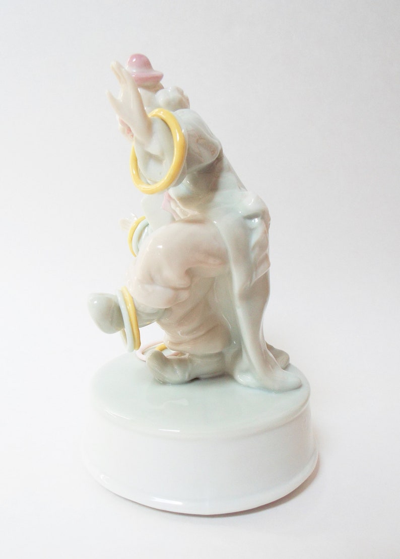 Adorable Amart Music Box/figurine Clown With Hoops Rotates and | Etsy