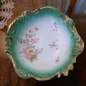 Antique Decorative Porcelain Bowl 1880s-1910s