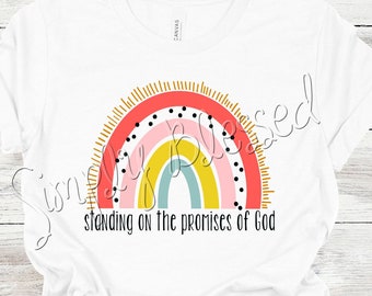 Rainbow Promises Christian Shirt by SimplyBlessedDesign