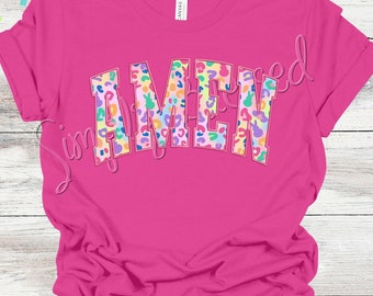 AMEN Varsity Embroidered Shirt by SimplyBlessedDesign