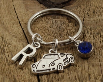 Personalized car keychain, car gift, car keyring, car fanatic gift, vintage car keyring, vintage car keychain, car themed gift, car present