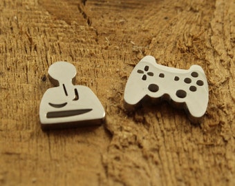 Clous de contrôleur de jeu, boucles d’oreilles de joystick, boucles d’oreilles de joueur, boucles d’oreilles de contrôleur de jeu, clous en acier inoxydable, cadeau de joueur, fan de jeu, joystick