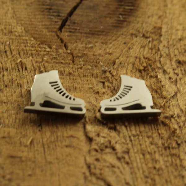 Ice skate studs, ice skate earrings, ice skate stud earrings, ice skating fan, stainless steel studs, ice skater gift, ice skating gift