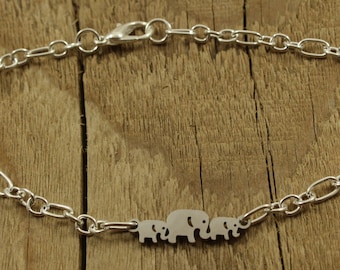 Zilveren olifantenarmband, olifantenarmband, verstelbare bedelarmband, zilveren olifantenbedelarmband, cadeau olifant fan, cadeau olifant