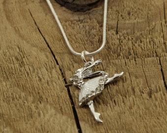Ballerina-Anhänger, Ballerina-Halskette, Ballett-Halskette, personalisierte Halskette, Initial-Charme, Balletttänzer, Ballettanhänger, Tänzergeschenk