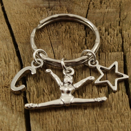 Gymnast Keyring Gymnastics Keychain Gym Keyring Etsy