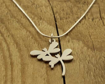 Dragonfly necklace, stainless steel dragonfly pendant, dragonfly pendant, silver dragonfly, silver dragonfly pendant, dragonfly gift, gift