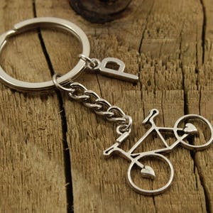 Cyclist keyring, bicycle keychain, bike keychain, personalised cyclist gift, biker gift, bicycle keyring, cyclist keychain, cycling gift