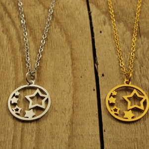 Star pendant necklace, gold star necklace, silver star necklace, star pendant, star gift, star necklace, star jewellery, celestial gift