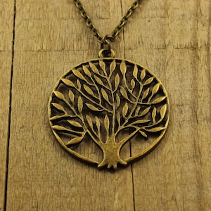 Bronze tree of life necklace, long necklace, bronze tree necklace, tree pendant, tree of life, gardener gift, bronze, long bronze necklace