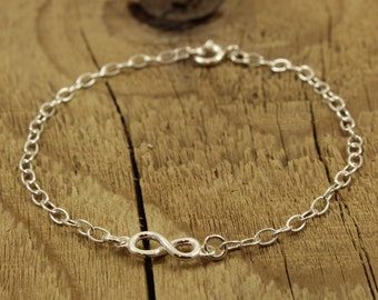 Sterling silver infinity bracelet, infinity bracelet, sterling silver, sterling silver bracelet, infinity, infinity gift, friendship gift