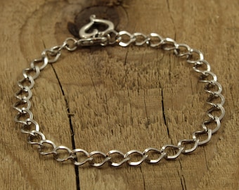 Silver heart bracelet, silver heart charm bracelet, adjustable heart bracelet, silver chain bracelet, valentines, valentine gift, heart