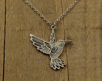 Kolibrie ketting, zilveren kolibrie ketting, vogel sieraden, vogel minnaar cadeau, kolibrie cadeau, kolibrie fan, vogel ketting, cadeau