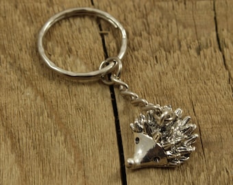 Hedgehog keychain, hedgehog keyring, hedgehog bag charm, hedgehog gift, animal keyring, animal lover, hedgehog fan, cute hedgehog, gift