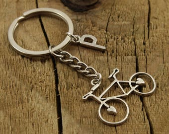 Cyclist keyring, bicycle keychain, bike keychain, personalised cyclist gift, biker gift, bicycle keyring, cyclist keychain, cycling gift
