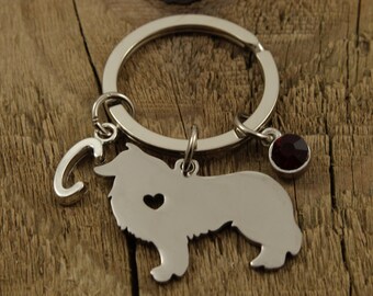 Collie Dog Pewter Key Chain Key Fob Key Ring Gift D058KC Collie Dog Pewter Key Chain Key Fob Key Ring Gift D058KC