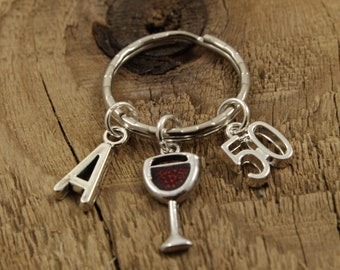 50 porte-clés, 50 porte-clés, 50 porte-clés, cadeau personnalisé 50, cadeau personnalisé 50, breloque initiale, 50e anniversaire, cadeau cinquantième anniversaire