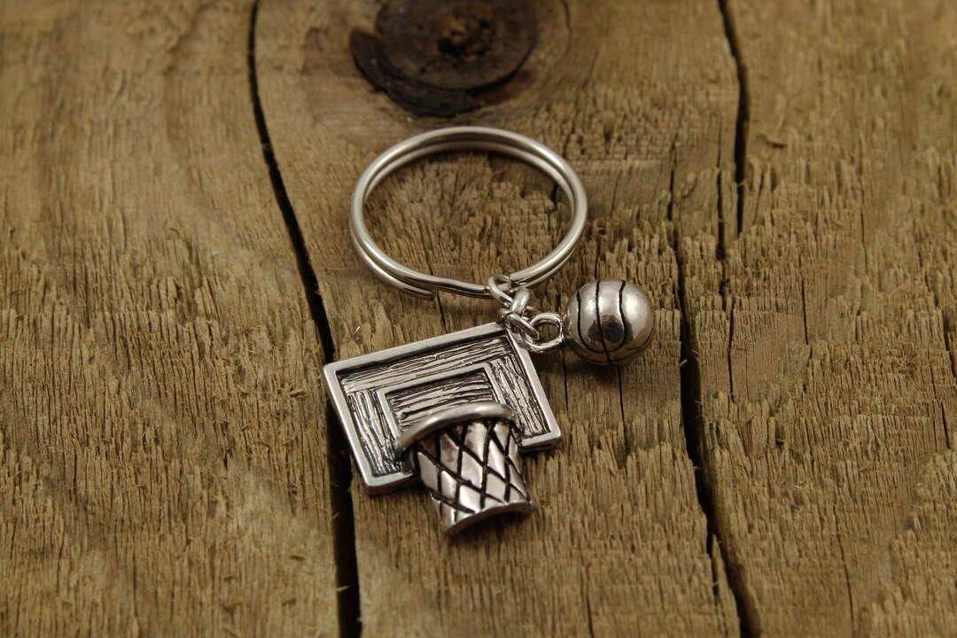Basketball Keyring, Basketball Keychain, Personalised Basketball Gift ...
