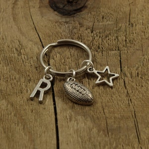 Rugby Keyring, Rugby Keychain, Rugby Ball Keychain, Personalised Rugby ...