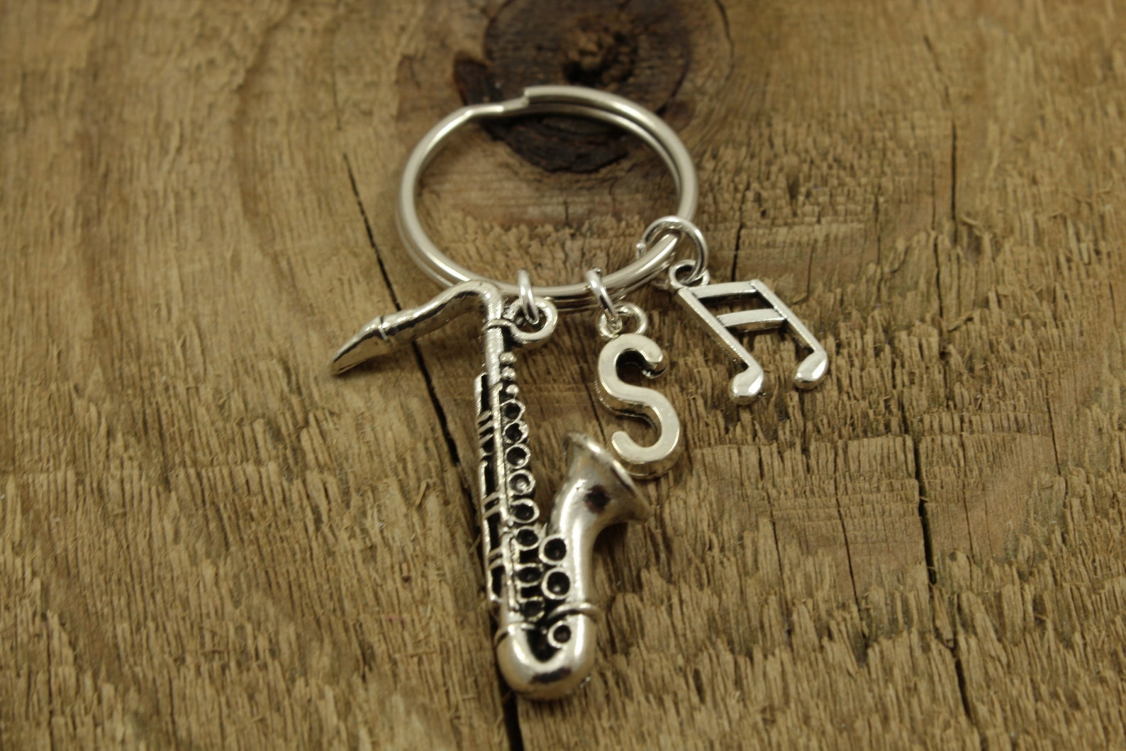Saxophone Keychain Saxophone Keyring Personalised Saxophone Etsy UK