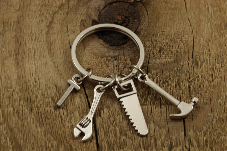 Tool Keychain Tool Keyring Handyman Keychain Personalised Etsy UK