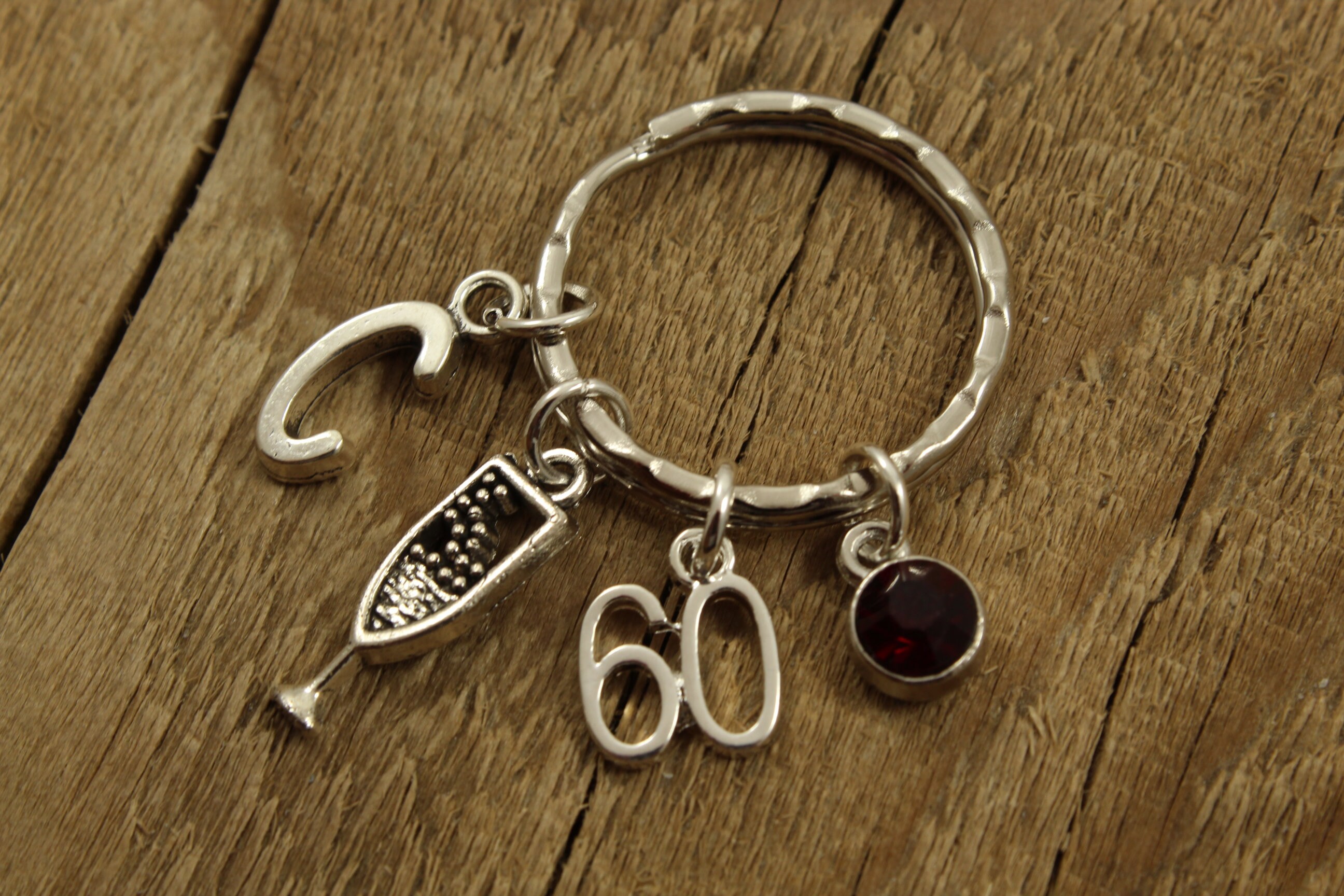 60th Key 60 Keyring, 60 Keychain, Sixty Keyring, Personalised 60 Gift ...