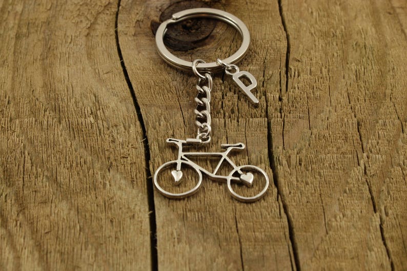 Cyclist Keyring Bicycle Keychain Bike Keychain Personalised Etsy