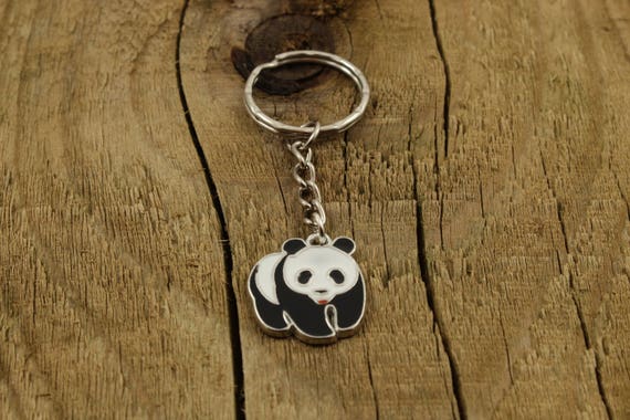 Panda Bär Anhänger Schlüsselanhänger Taschenanhänger Holz