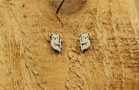 Orecchini Koala Con Cristallo Strass – Gioielli Regalo Per Donne, Ipoallergenici, Confezione Regalo - 3