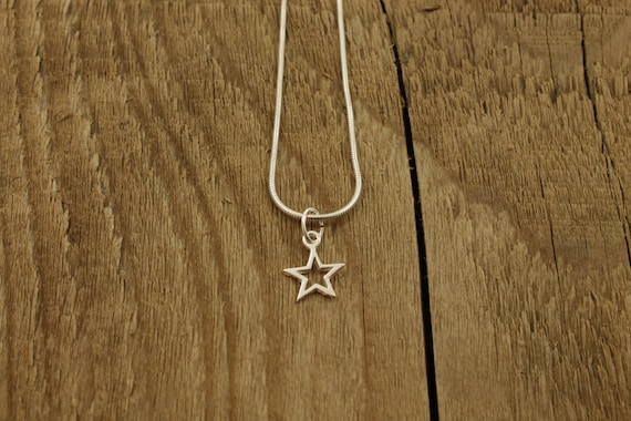Sterling silver star necklace and earring set, star earrings, sterling silver star earrings, sterling silver, star gift, celestial gift