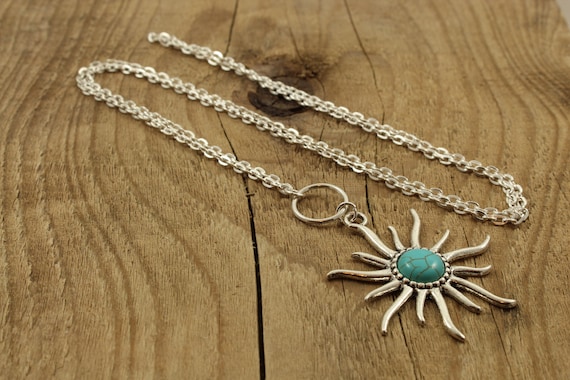 Turquoise 2024 sun necklace