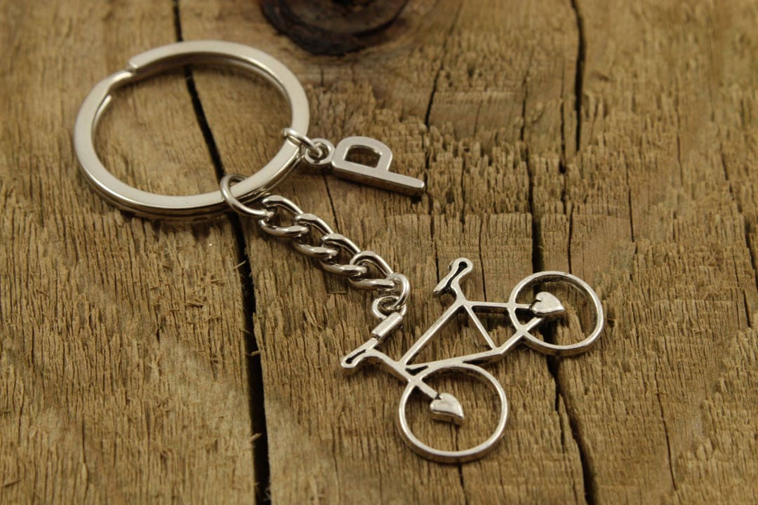 Cyclist Keyring, Bicycle Keychain, Bike Keychain, Personalised Cyclist
