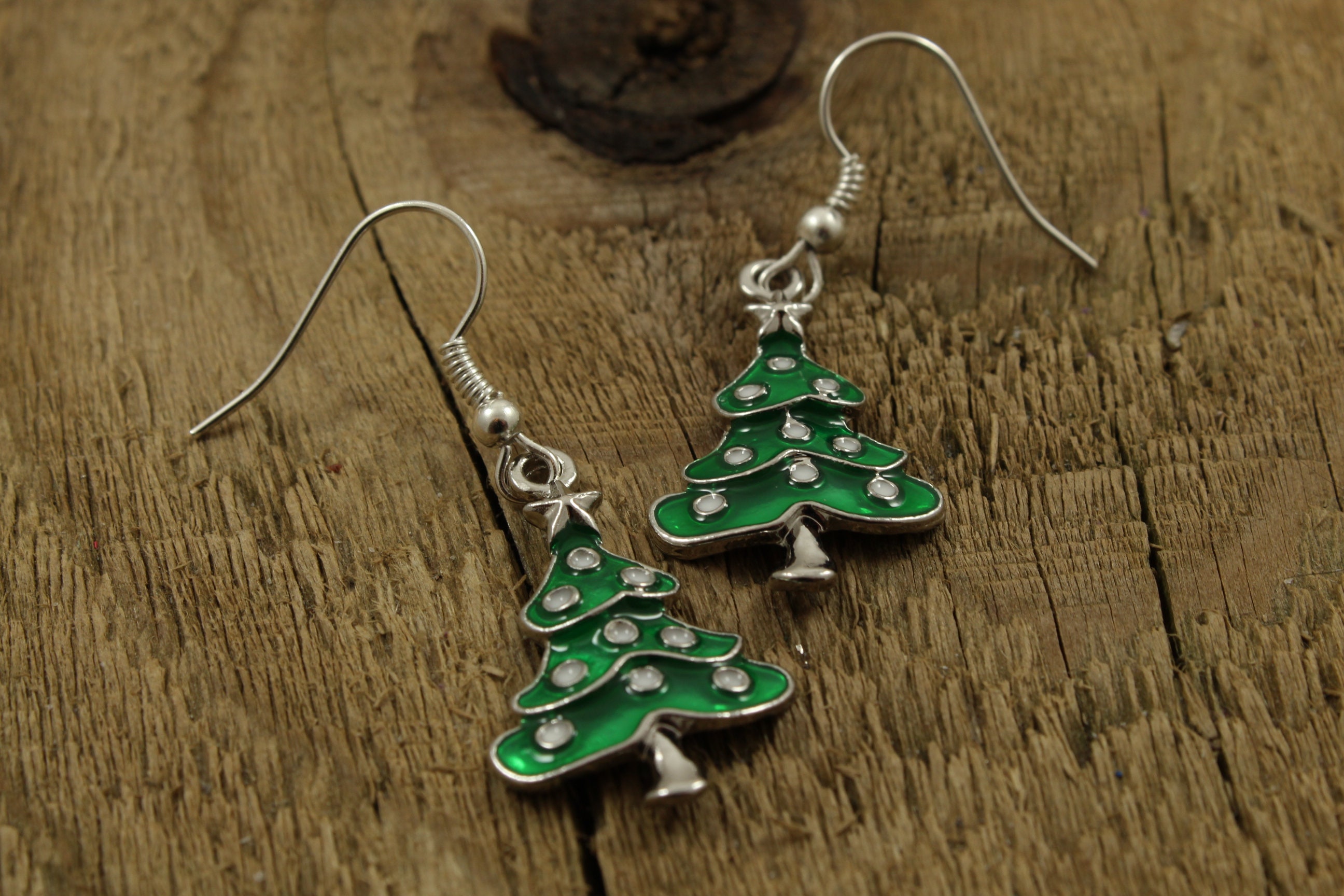 Orecchini a forma di albero di Natale verde - Italia