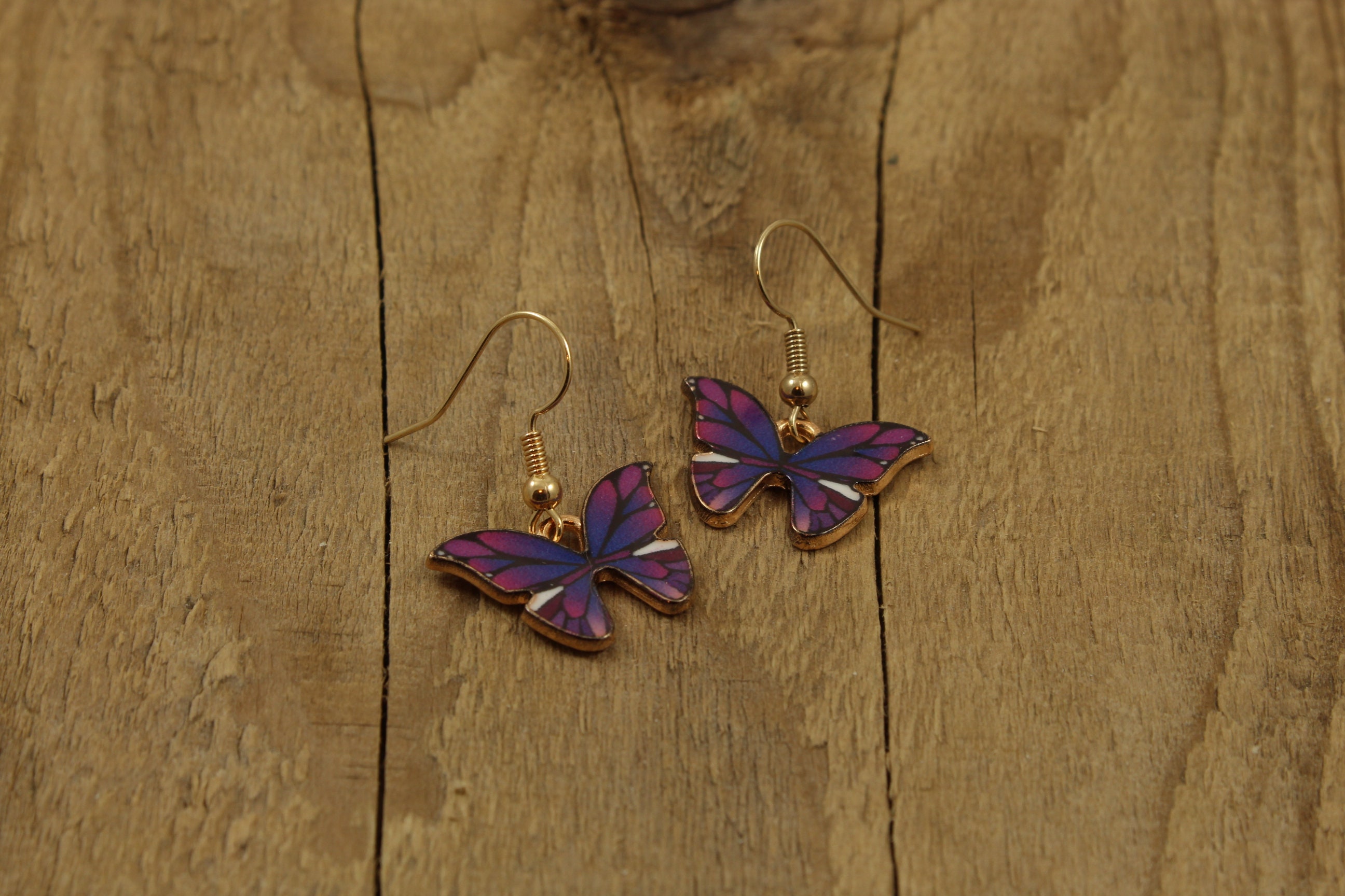 Butterfly Earrings - Purple – soulstonz